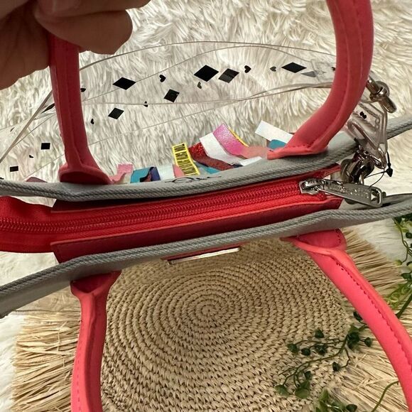 Loungefly DC Comics‎ Clear Zip HandBag Birds of Prey Harley Quinn Multi Fringed - Picture 5 of 7